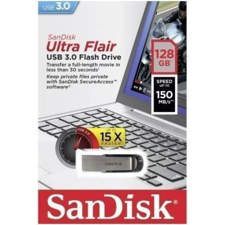 USB флеш накопичувач SanDisk 128GB Flair USB 3.0 (SDCZ73-128G-G46) відгуки - зображення 5