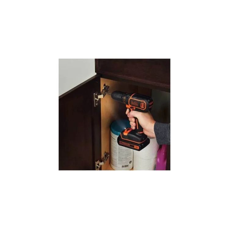 Шуруповерт Black&Decker 18 В, 1.5Ah, 40 Нм, 360-1400 об/хв, кейс (BDCDD186KB) відгуки - зображення 5