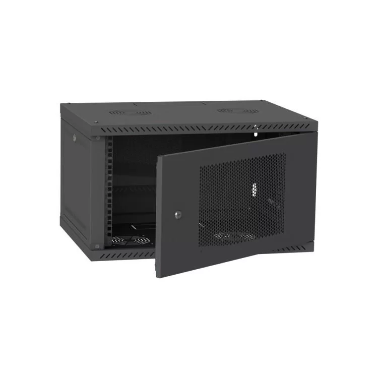 Шкаф настенный Ipcom 6U, 600*450, RAL9005 (СН-6U-060-045-ДП-9005) цена 4 374грн - фотография 2
