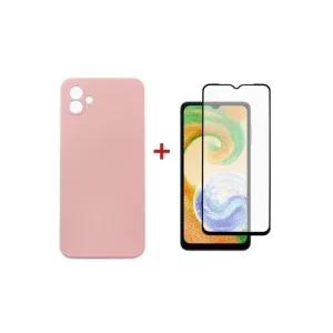 Чехол для мобильного телефона Dengos Samsung Galaxy A04e Case + Glass (Pink) (DG-KM-76)