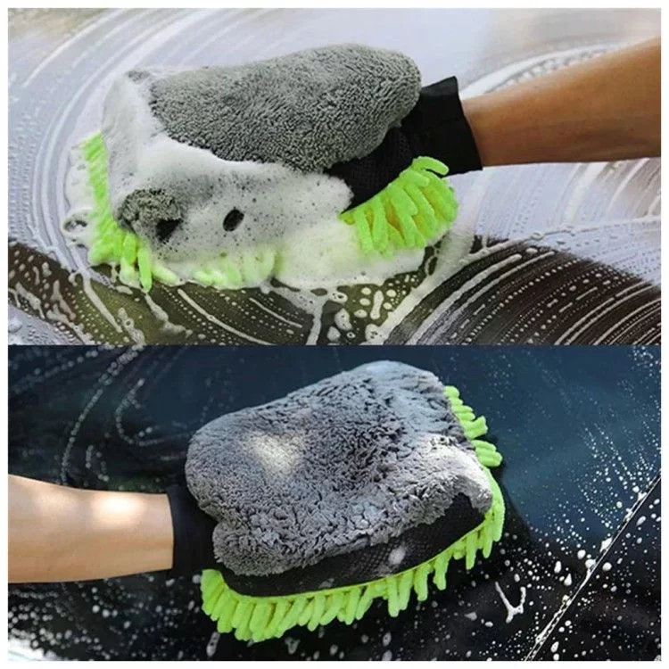 Автомобільна серветка ColorWay Рукавичка з мікрофібри для миття та полірування автомобіля, двостороння (CW-2417) - фото 12