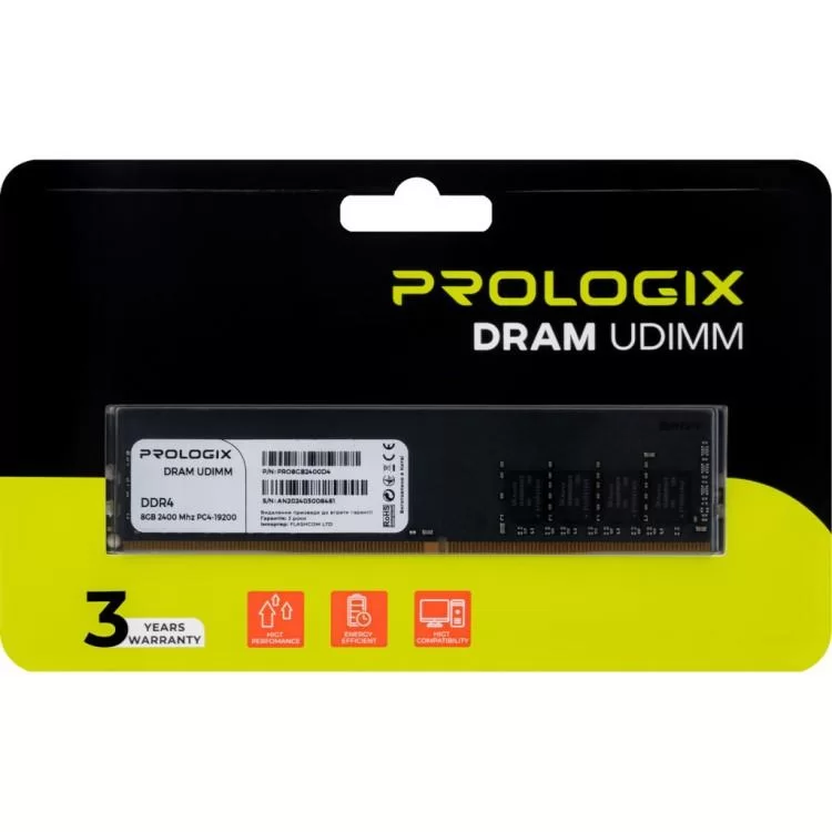 продаем Модуль памяти для компьютера DDR4 8GB 2400 MHz Prologix (PRO8GB2400D4) в Украине - фото 4