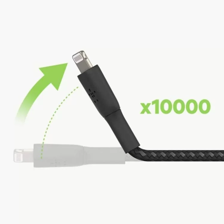 в продажу Дата кабель USB 2.0 AM to Lightning 1.0m black Belkin (CAA002BT1MBK) - фото 3