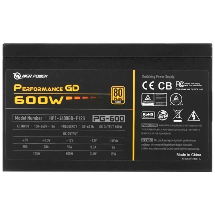 Блок живлення HighPower 600W (HP1-J600GD-F12S) інструкція - картинка 6