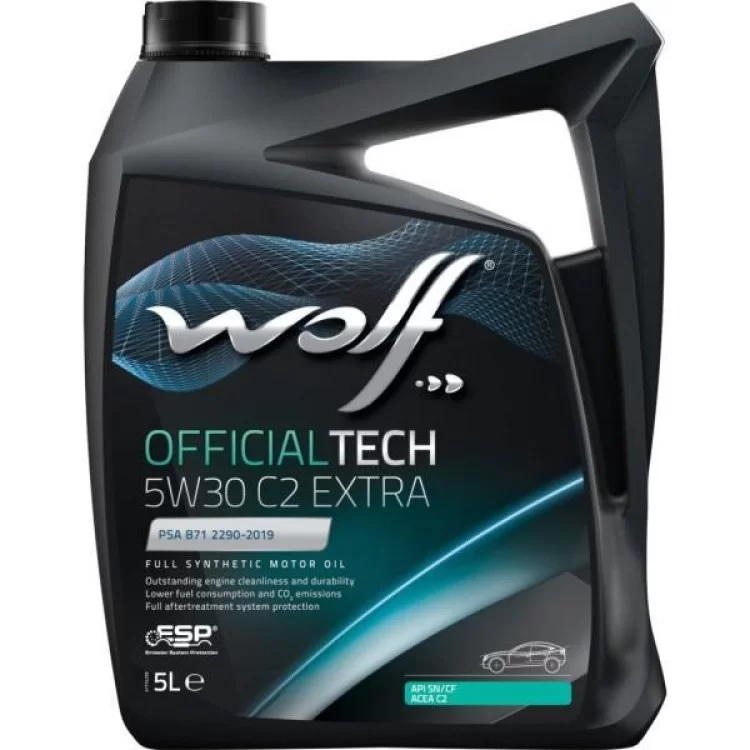 Моторна олива Wolf OFFICIALTECH 5W30 C2 EXTRA 5л (8339776)