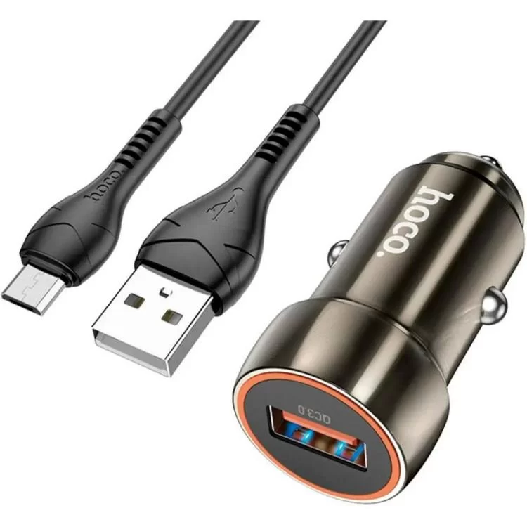 Зарядний пристрій HOCO Z46 USB Metal Gray (6931474770318) ціна 232грн - фотографія 2