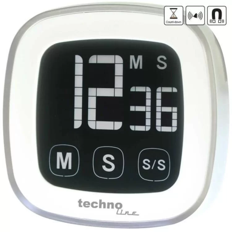 продаємо Таймер кухонний Technoline KT400 Magnetic Touchscreen White (KT400) в Україні - фото 4
