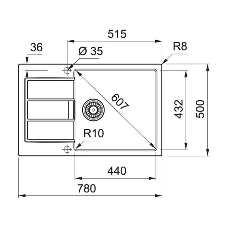 продаємо Мийка кухонна Franke Sirius 2.0 S2D 611-78 XL/143.0621.339 (143.0621.339) в Україні - фото 4