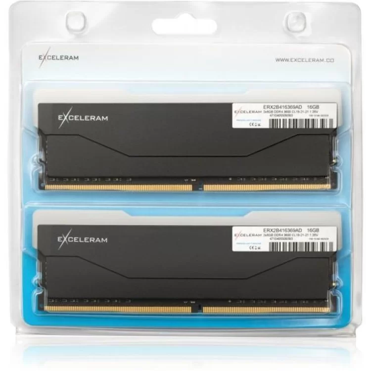 в продажу Модуль пам'яті для комп'ютера DDR4 16GB (2x8GB) 3600 MHz RGB X2 Series Black eXceleram (ERX2B416369AD) - фото 3