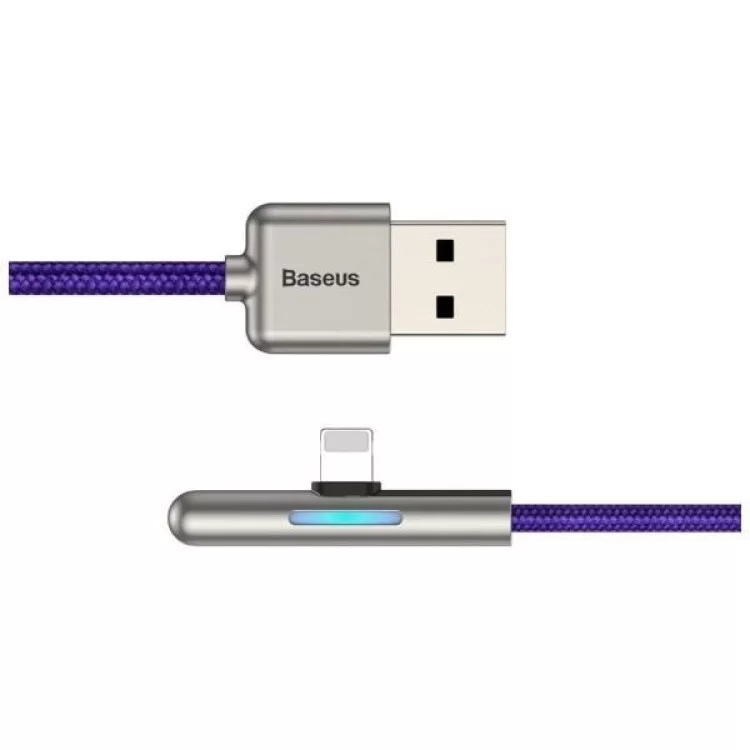 в продажу Дата кабель USB 3.1 AM to Lightning 2.0m CAL7C 1.5A 90 Purple Baseus (CAL7C-B05) - фото 3