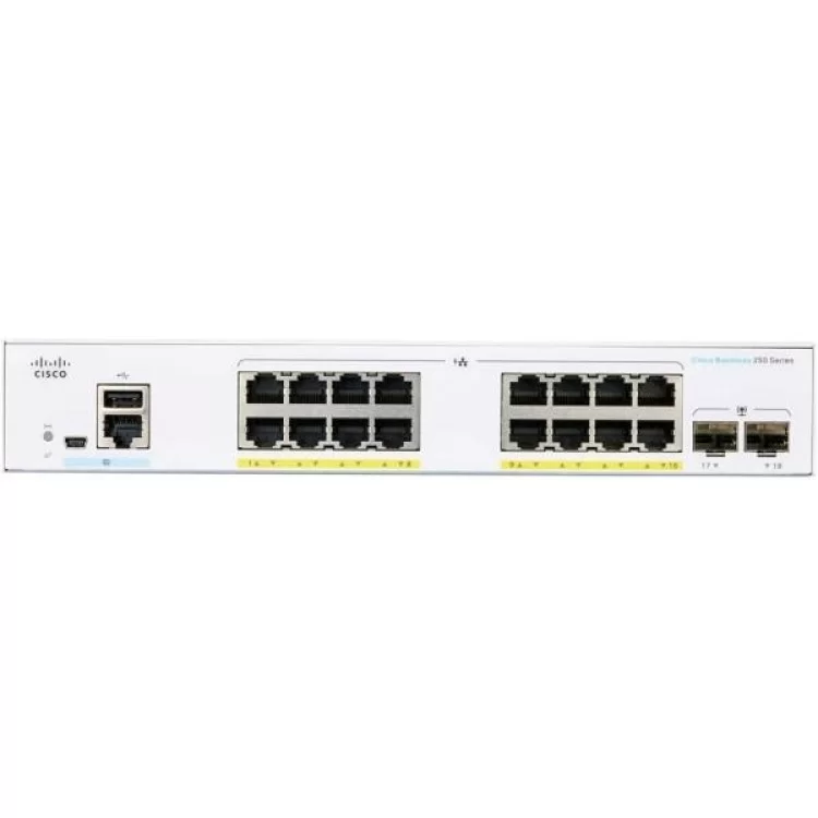 Комутатор мережевий Cisco CBS250-16P-2G-EU ціна 34 591грн - фотографія 2