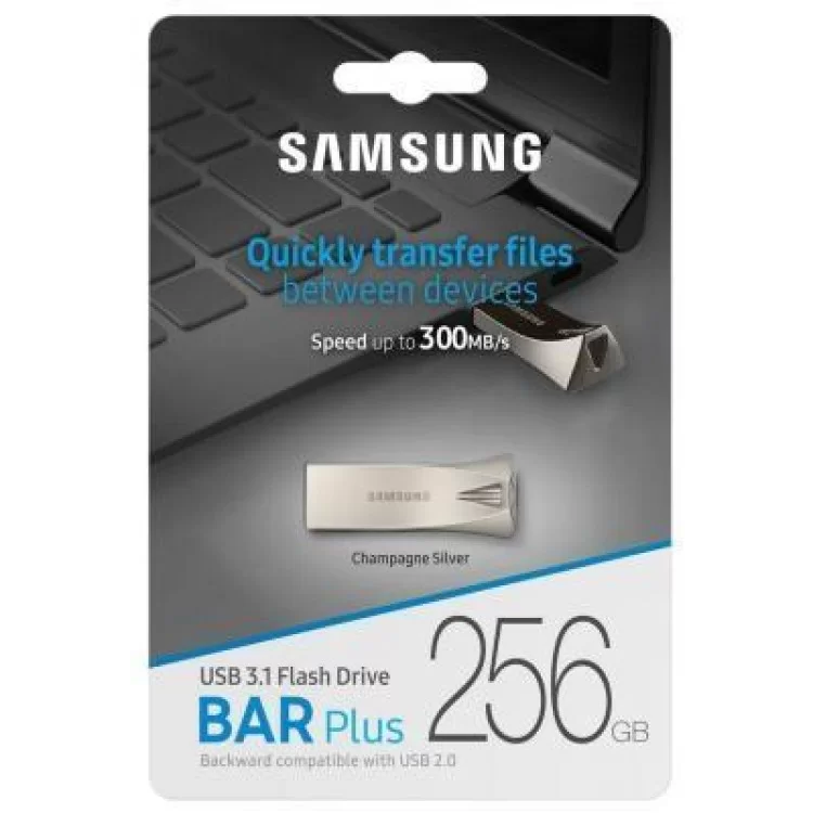 USB флеш накопитель Samsung 256GB Bar Plus Silver USB 3.1 (MUF-256BE3/APC) характеристики - фотография 7