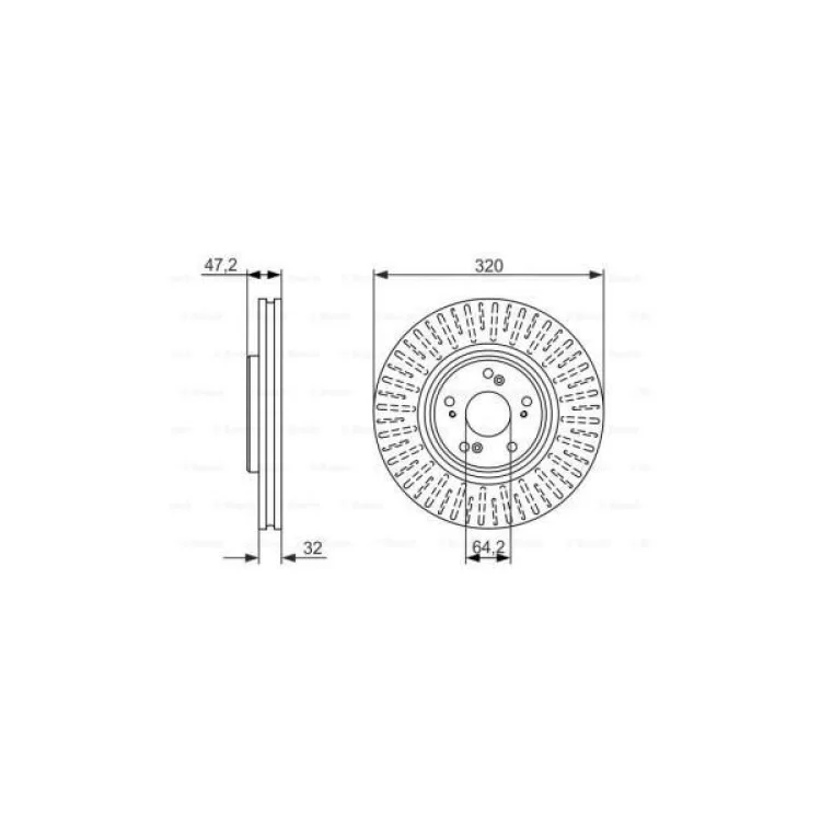 Гальмівний диск Bosch 0 986 479 741 ціна 2 295грн - фотографія 2