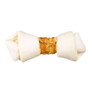 Ласощі для собак Trixie Кістка для чищення зубів з куркою Denta Fun 11 см 70 г (4011905313221)