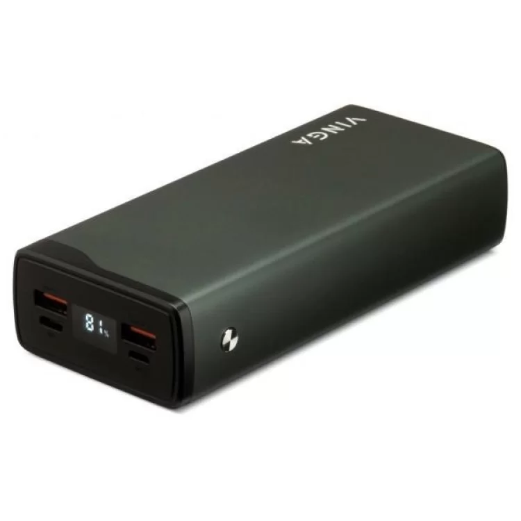 Батарея універсальна Vinga 30000 mAh QC3.0+PD 3 ports LCD metal 20W (VPB3QPALD) ціна 1 376грн - фотографія 2