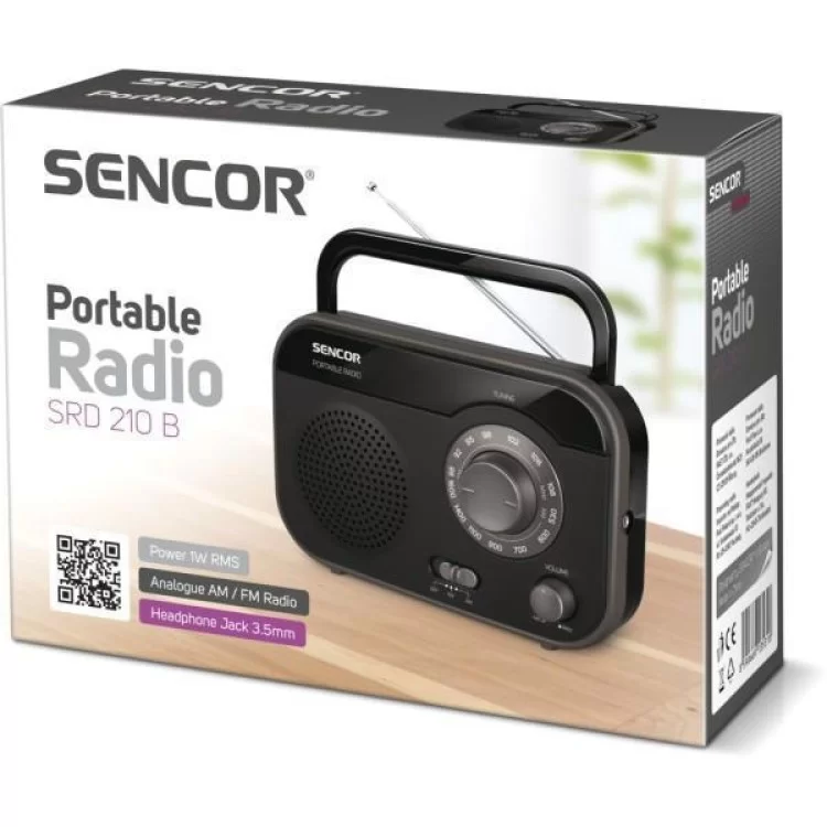 Портативный радиоприемник Sencor SRD 210 Black (35043173) цена 1 889грн - фотография 2