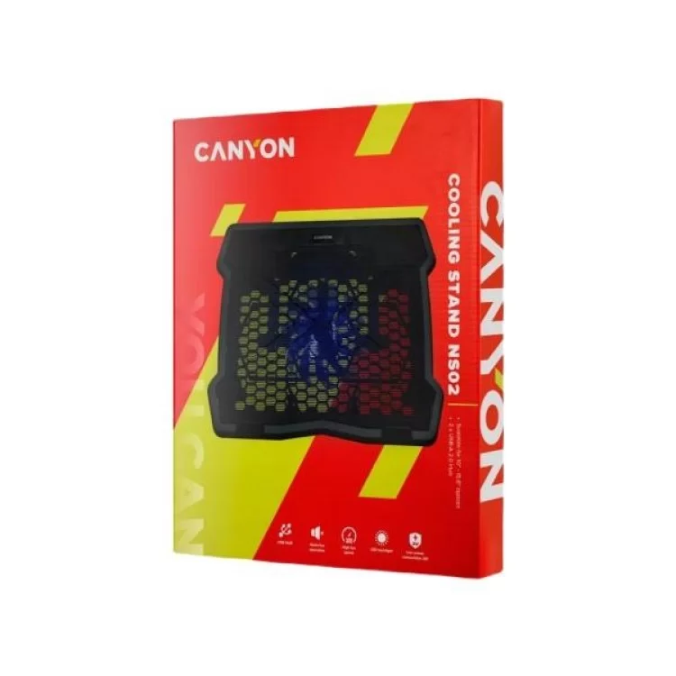 продаем Подставка для ноутбука Canyon NS02, 10-15.6 laptop, single fan with 2x2.0 USB hub (CNE-HNS02) в Украине - фото 4