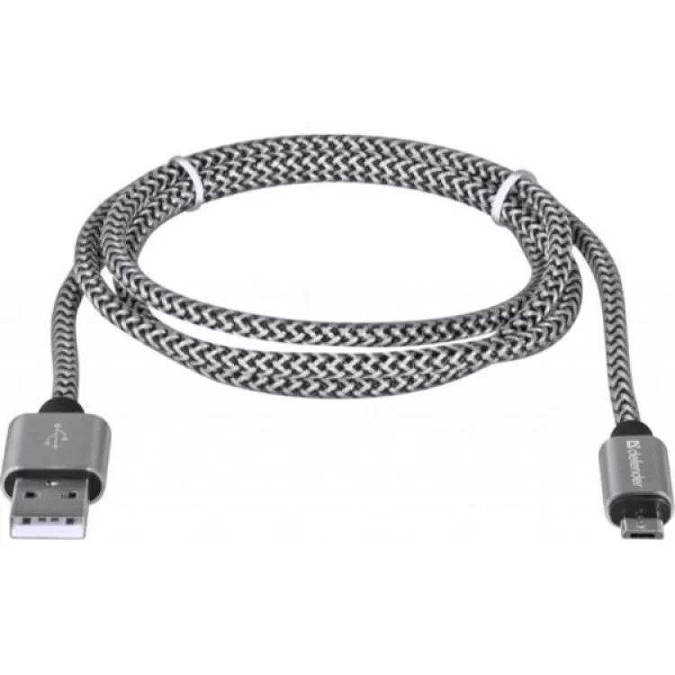 Дата кабель USB 2.0 AM to Micro 5P 1.0m USB08-03T PRO white Defender (87803) ціна 119грн - фотографія 2