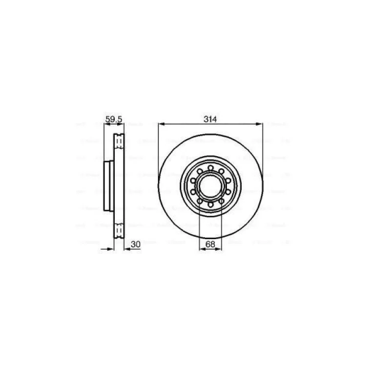 в продажу Гальмівний диск Bosch 0 986 478 617 - фото 3