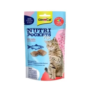 Ласощі для котів GimCat Nutri Pockets Fish Лосось 60 г (4002064419626)