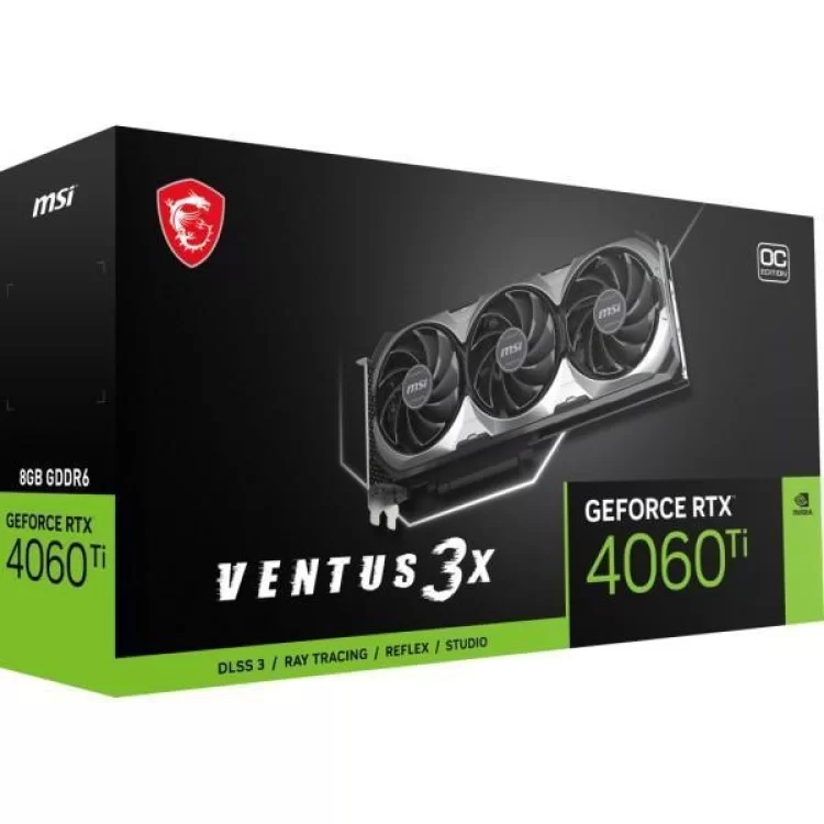 Видеокарта MSI GeForce RTX4060Ti 8Gb VENTUS 3X OC (RTX 4060 Ti VENTUS 3X 8G OC) - фото 9