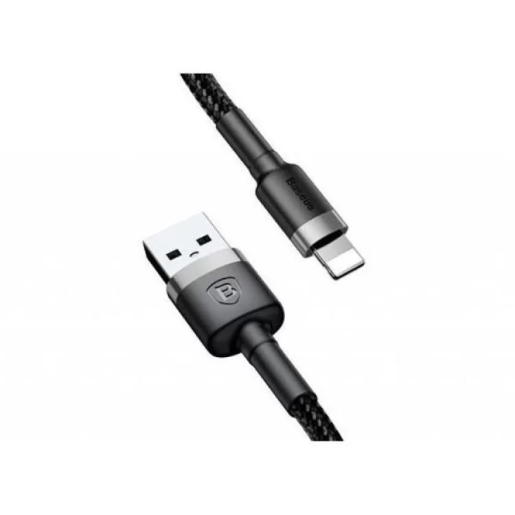 в продаже Дата кабель USB 2.0 AM to Lightning 0.5m Cafule 2.4A grey+black Baseus (CALKLF-AG1) - фото 3