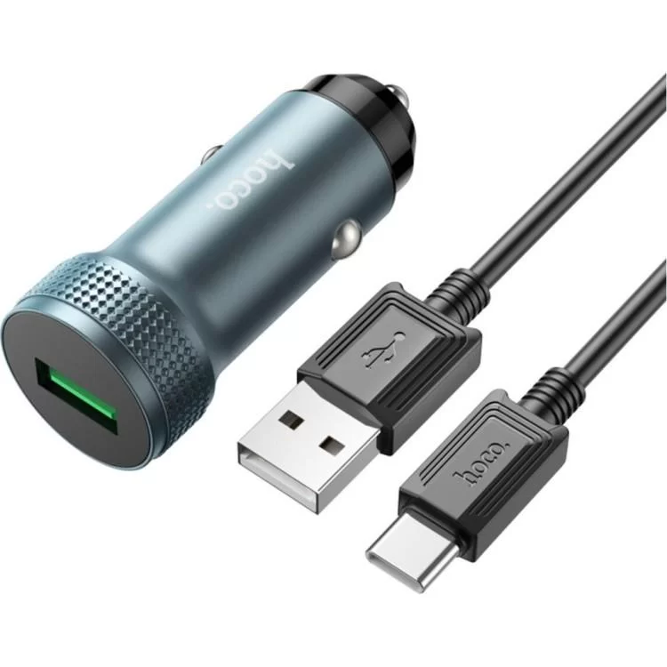 Зарядное устройство HOCO Z49A Level USB Metal Gray (6931474795731)