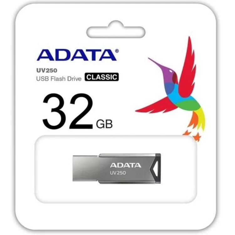 продаємо USB флеш накопичувач ADATA 32GB UV250 Metal Black USB 2.0 (AUV250-32G-RBK) в Україні - фото 4