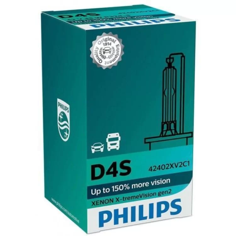 продаем Автолампа Philips D4S X-tremeVision +150% gen2 1шт (42402XV2C1) в Украине - фото 4