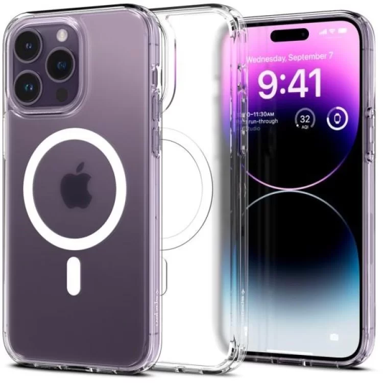 Чохол до мобільного телефона Spigen Apple iPhone 14 Pro Ultra Hybrid MagFit, Frost Clear (ACS05587) ціна 2 930грн - фотографія 2