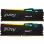 Модуль памяти для компьютера DDR5 32GB (2x16GB) 6000 MHz FURY Beast RGB Kingston Fury (ex.HyperX) (KF560C40BBAK2-32)