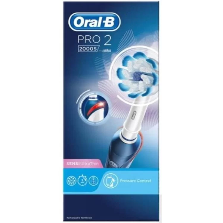 Електрична зубна щітка Oral-B PRO2 2000 D 501.513.2 SU Sensi Ultrathin ціна 1 899грн - фотографія 2