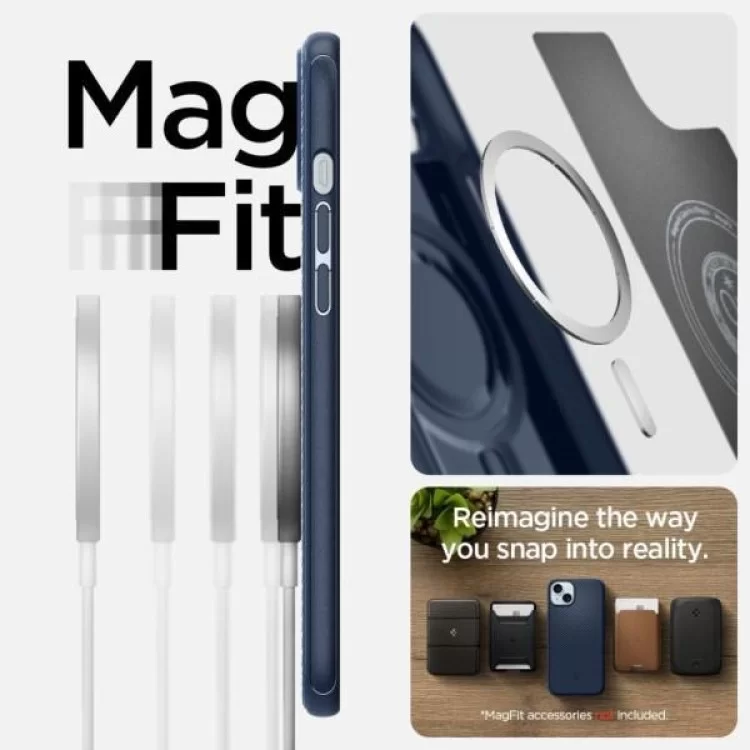 Чехол для мобильного телефона Spigen Apple iPhone 15 Plus Mag Armor MagFit Navy Blue (ACS06672) - фото 10