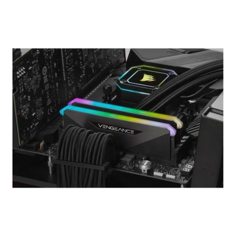 Модуль памяти для компьютера DDR5 64GB (2x32GB) 5600 MHz Vengeance RGB Black Corsair (CMH64GX5M2B5600C36) отзывы - изображение 5