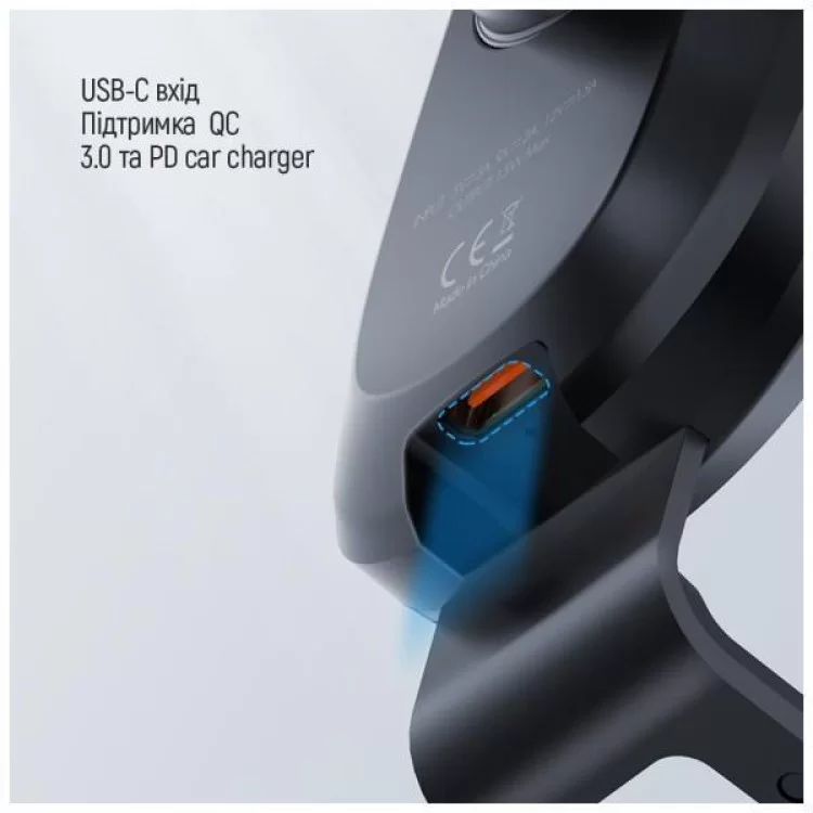 Зарядний пристрій ColorWay Dashboard Car Wireless Charger 15W Black (CW-CHAW037Q-BK) - фото 10