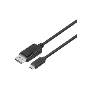 Кабель мультимедийный USB-C to DisplayPort 1.0m (AM/AM), 3840*216060Hz, black 2E (2EW-1925)