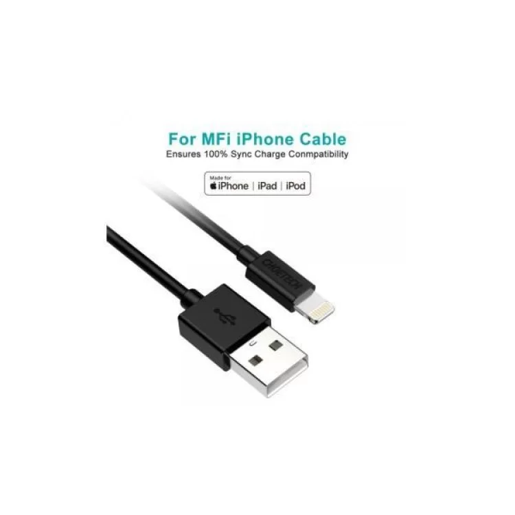 Дата кабель USB 2.0 AM to Lightning 1.8m 2.1A MFI Black Choetech (IP0027-BK) інструкція - картинка 6