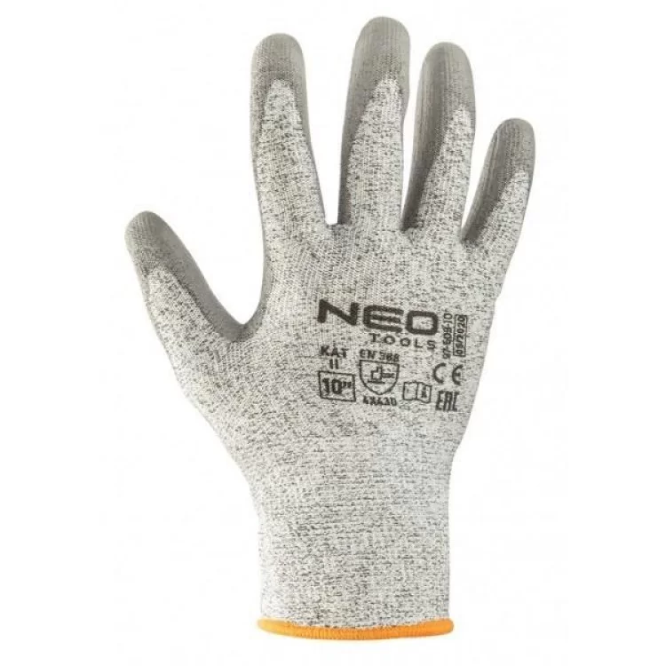 Захисні рукавички Neo Tools з поліуретановим покриттям, проти порізів, р. 9 (97-609-9) ціна 180грн - фотографія 2
