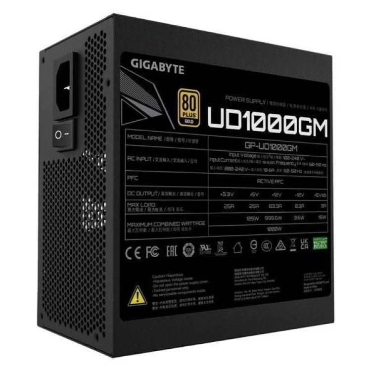 Блок питания GIGABYTE 1000W (GP-UD1000GM) отзывы - изображение 5