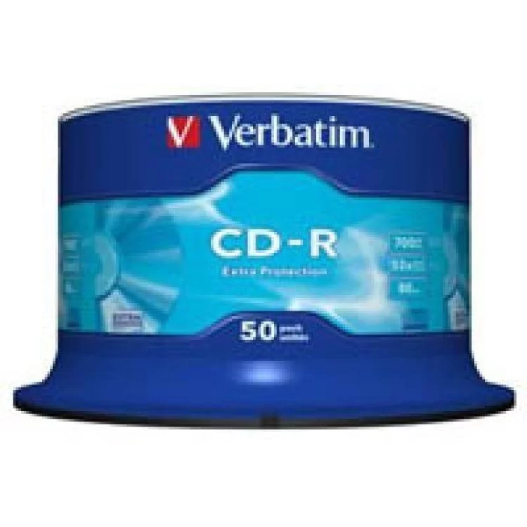 Диск CD Verbatim CD-R 700Mb 52x Cake box 50 Extra (43351)