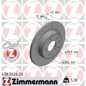 Тормозной диск ZIMMERMANN 430.2624.20