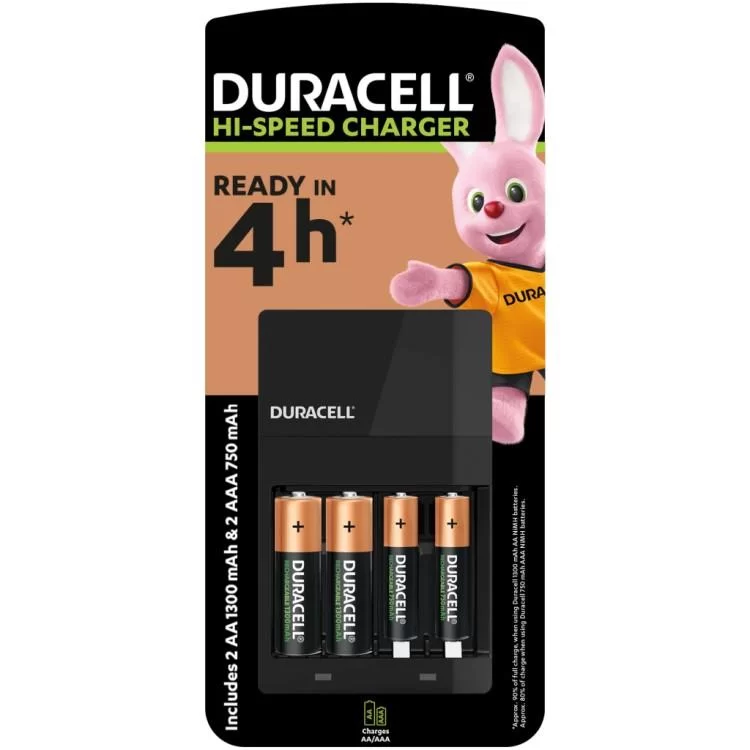 Зарядное устройство для аккумуляторов Duracell CEF14 + 2 rechar AA1300mAh + 2 rechar AAA750mAh (5007497 / 5004990)