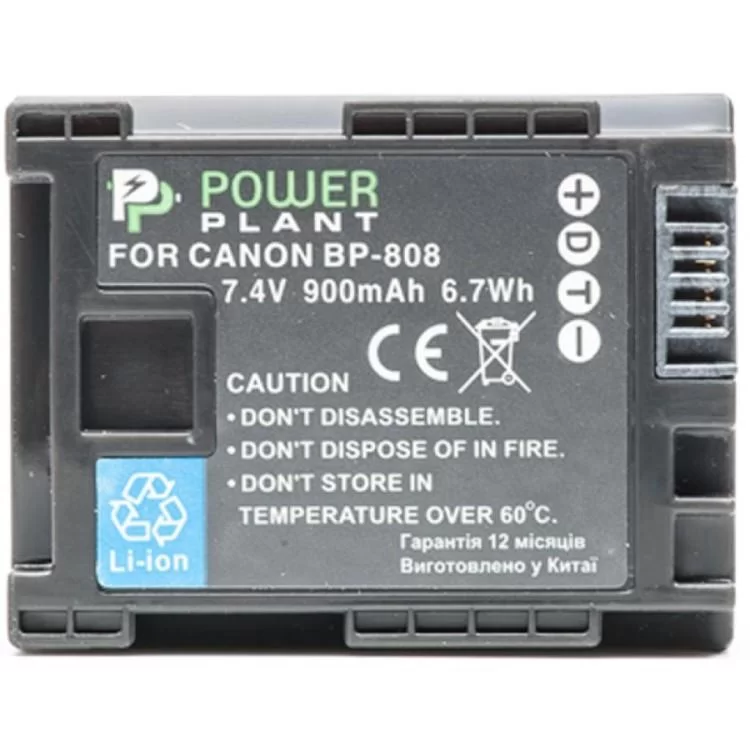 в продаже Аккумулятор к фото/видео PowerPlant Canon BP-808 Chip (DV00DV1260) - фото 3