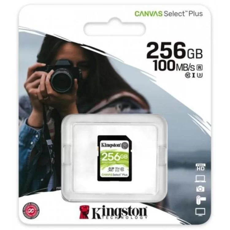 в продаже Карта памяти Kingston 256GB SDXC class 10 UHS-I U3 Canvas Select Plus (SDS2/256GB) - фото 3