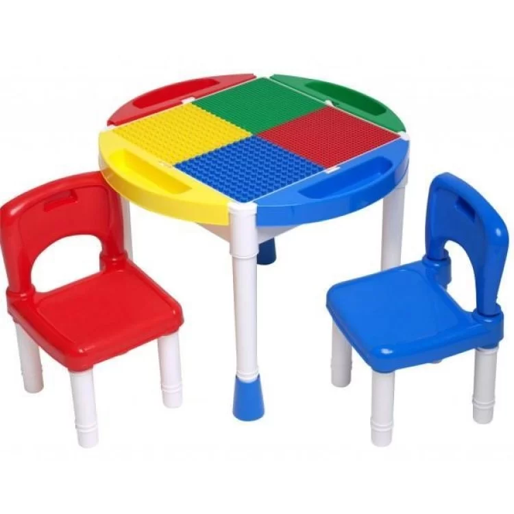 Детский стол Microlab Toys Конструктор Игровой Центр + 2 стула (GT-14) цена 3 814грн - фотография 2