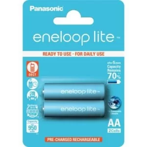 Аккумулятор Panasonic Eneloop Lite AA 950mAh NI-MH * 2 (BK-3LCCE/2BE)