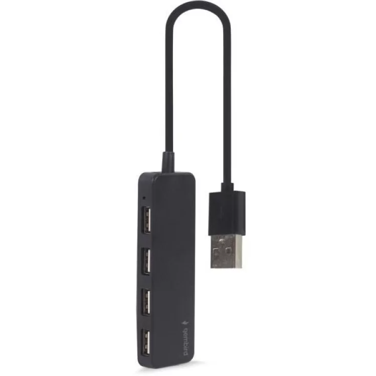 Концентратор Gembird USB 2.0 4 ports black (UHB-U2P4-06) ціна 284грн - фотографія 2