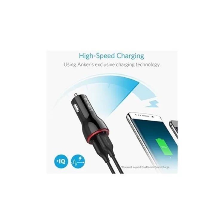 в продажу Зарядний пристрій Anker PowerDrive 2 24W 2xUSB V3 (Black) (A2310G11) - фото 3