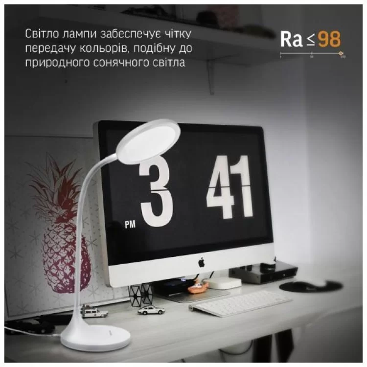 Настільна лампа Videx VL-TF14W 20W 4100K white (26430) відгуки - зображення 5