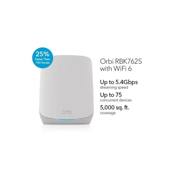 в продаже Маршрутизатор Netgear Orbi RBK762S (RBK762S-100EUS) - фото 3